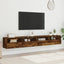 tv-borde til væg 2 stk. 100x30x30 cm konstrueret træ røget eg