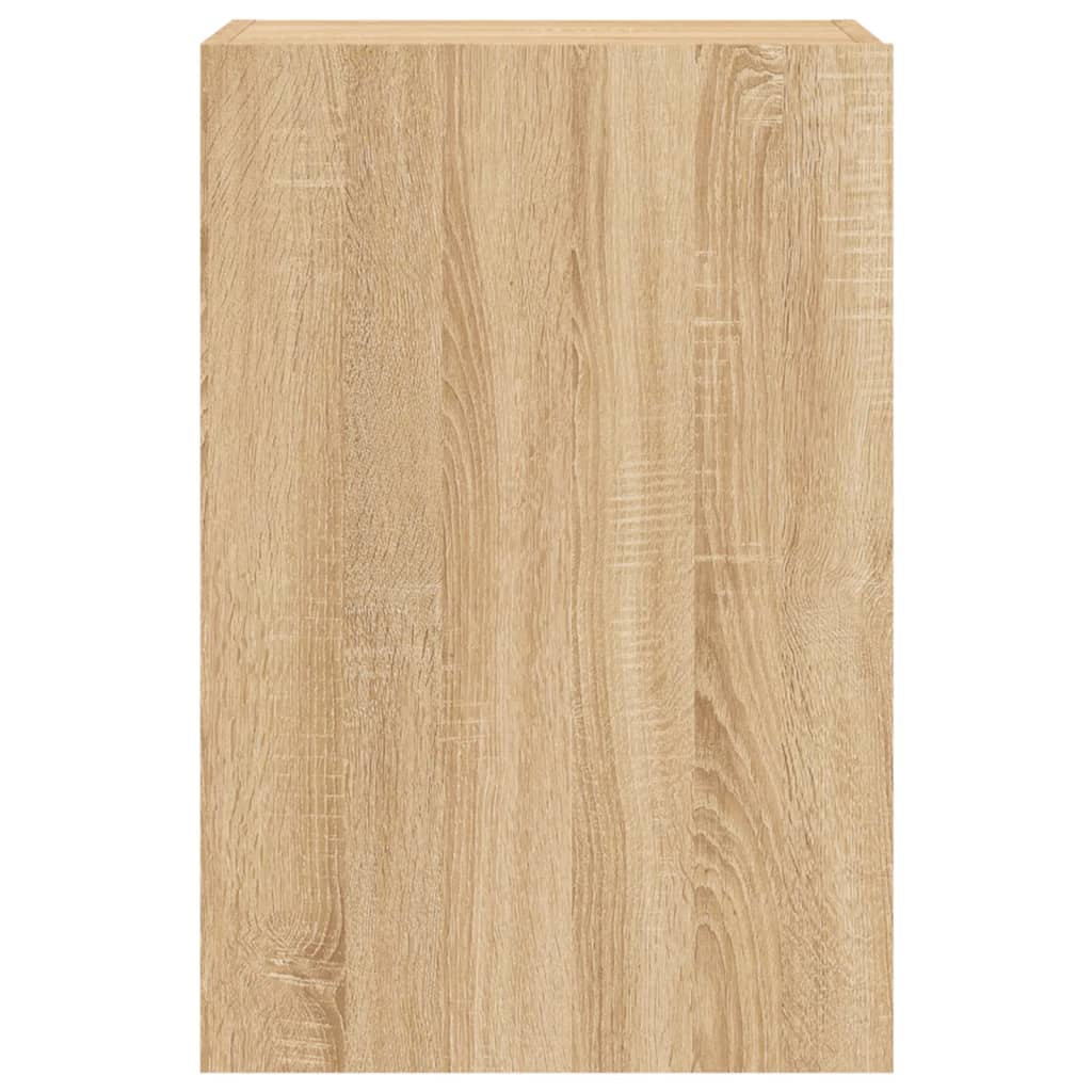 væghængt tv-bord 40,5x30x60 cm konstrueret træ sonoma-eg