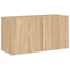 væghængt tv-bord 80x30x41 cm sonoma-eg