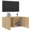 væghængt tv-bord 80x30x41 cm sonoma-eg