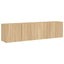 væghængte tv-borde 2 stk. 80x30x41 cm sonoma-eg
