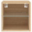 væghængte tv-borde 2 stk. med LED-lys 30x28,5x30 cm sonoma-eg