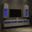 tv-borde 2 stk. med LED-lys 30,5x30x90 cm hvid