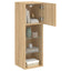 tv-borde 2 stk. med LED-lys 30,5x30x90 cm sonoma-eg
