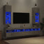 tv-borde 2 stk. med LED-lys 30,5x30x90 cm betongrå