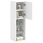 tv-borde 2 stk. med LED-lys 30,5x30x102 cm hvid