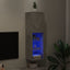 tv-bord med LED-lys 30,5x30x102 cm betongrå
