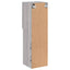 tv-borde 2 stk. med LED-lys 30,5x30x102 cm grå sonoma-eg