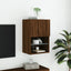 tv-bord med LED-lys 40,5x30x60 cm brun egetræsfarve