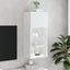 tv-bord med LED-lys 40,5x30x60 cm hvid