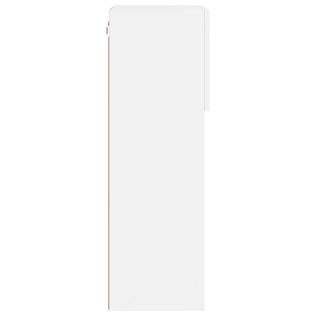 tv-bord med LED-lys 40,5x30x60 cm hvid