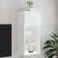 tv-bord med LED-lys 40,5x30x60 cm hvid