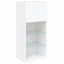tv-borde med LED-lys 2 stk. 40,5x30x90 cm hvid