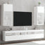 tv-borde med LED-lys 2 stk. 40,5x30x90 cm hvid