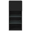 tv-bord med LED-lys 40,5x30x60 cm sort