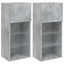 tv-borde med LED-lys 2 stk. 40,5x30x90 cm betongrå