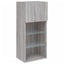 tv-borde 2 stk. med LED-lys 40,5x30x90 cm grå sonoma-eg