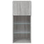 tv-borde 2 stk. med LED-lys 40,5x30x90 cm grå sonoma-eg