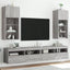 tv-borde 2 stk. med LED-lys 40,5x30x90 cm grå sonoma-eg