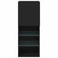 tv-bord med LED-lys 40,5x30x102 cm sort