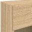 væghængt tv-bord med LED-lys 40x30x60,5 cm sonoma-eg
