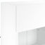 væghængt tv-bord med LED-lys 78,5x30x60,5 cm hvid