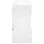 væghængt tv-bord med LED-lys 98,5x30x60,5 cm hvid
