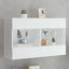 væghængt tv-bord med LED-lys 98,5x30x60,5 cm hvid