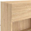 væghængt tv-bord med LED-lys 98,5x30x60,5 cm sonoma-eg