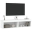 tv-borde med LED-lys 2 stk. 60x30x30 cm hvid