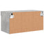 tv-bord med LED-lys 60x30x30 cm betongrå