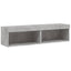 tv-borde med LED-lys 2 stk. 60x30x30 cm betongrå