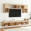 tv-bord med LED-lys 100x30x30 cm sonoma-eg