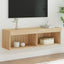 tv-bord med LED-lys 100x30x30 cm sonoma-eg