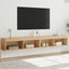 tv-borde 2 stk. med LED-lys 100x30x30 cm sonoma-eg