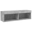 tv-bord med LED-lys 100x30x30 cm betongrå