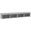 tv-borde 2 stk. med LED-lys 100x30x30 cm betongrå