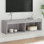 tv-bord med LED-lys 100x30x30 cm grå sonoma-eg