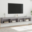 tv-borde 2 stk. 100x30x30 cm med LED-lys grå sonoma-eg