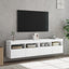 væghængte tv-borde 2 stk. med LED-lys 80x30x40 cm hvid
