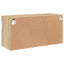 væghængt tv-bord med LED-lys 80x30x40 cm sonoma-eg