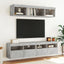 væghængt tv-bord med LED-lys 80x30x40 cm betongrå