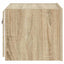 væghængt tv-bord med LED-lys 30,5x35x30 cm sonoma-eg