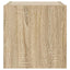 væghængte tv-borde 2 stk. med LED-lys 30,5x35x30 cm sonoma-eg