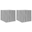 væghængte tv-borde 2 stk. LED-lys 30,5x35x30 cm grå sonoma-eg