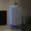 væghængt tv-bord med LED-lys 30,5x35x70 hvid
