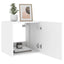 væghængte tv-borde 2 stk. med LED-lys 40,5x35x40 cm hvid