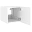væghængte tv-borde 2 stk. med LED-lys 40,5x35x40 cm hvid