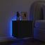 væghængt tv-bord med LED-lys 40,5x35x40 cm sort