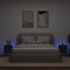 væghængte tv-borde 2 stk. med LED-lys 40,5x35x40 cm brunt eg